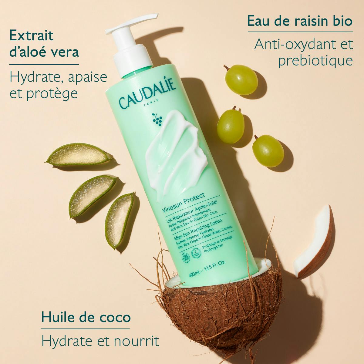 Lait Réparateur Après-Soleil à l'Aloe Vera - 400 mL